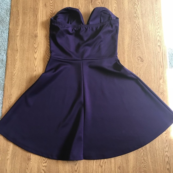 Charlotte Russe strapless plum dress - Picture 3 of 4